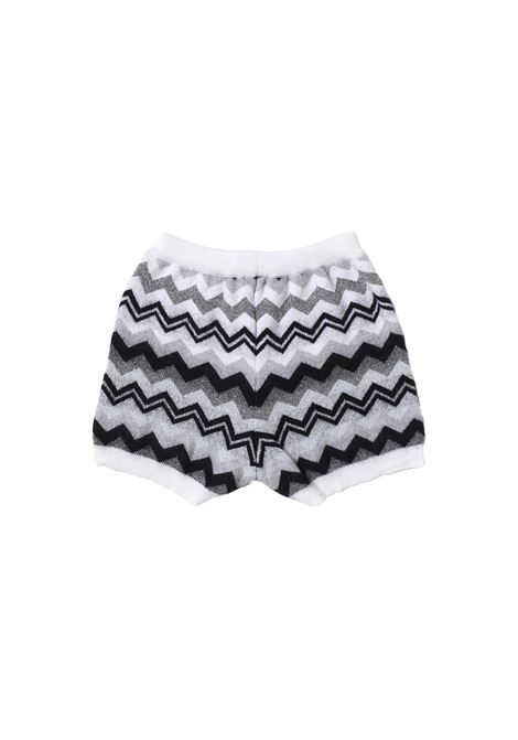 Black And White Chevron Patterned Shorts MISSONI KIDS | MT6A39-W0012930BC