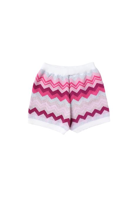 Pink and Fuchsia Chevron Patterned Shorts MISSONI KIDS | MT6A39-W0012999