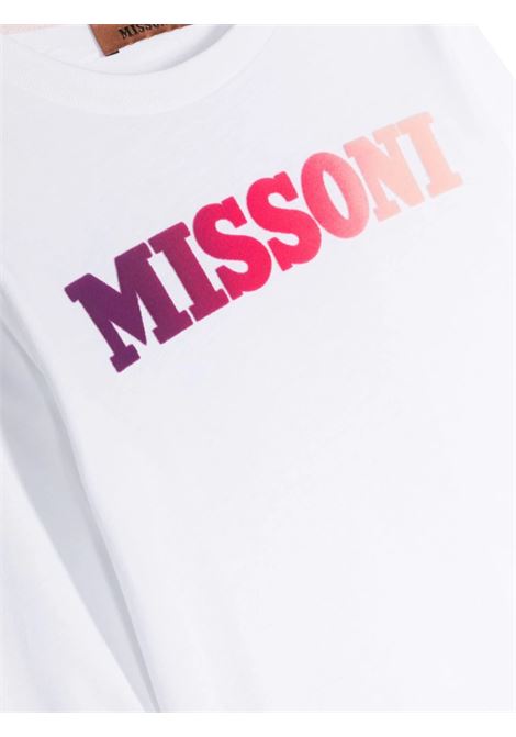 T-Shirt Bianca Con Logo Degradé MISSONI KIDS | MT8A00-Z0082100