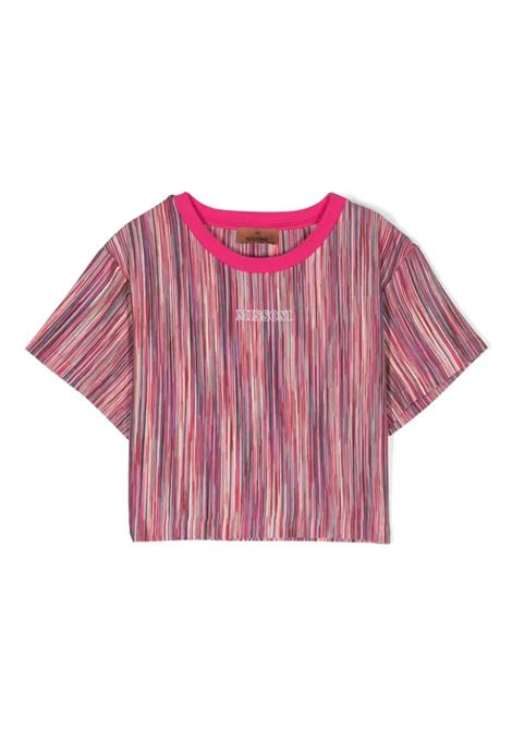 T-Shirt Con Logo e Fantasia Multicolore MISSONI KIDS | MT8A61-J031350DMC
