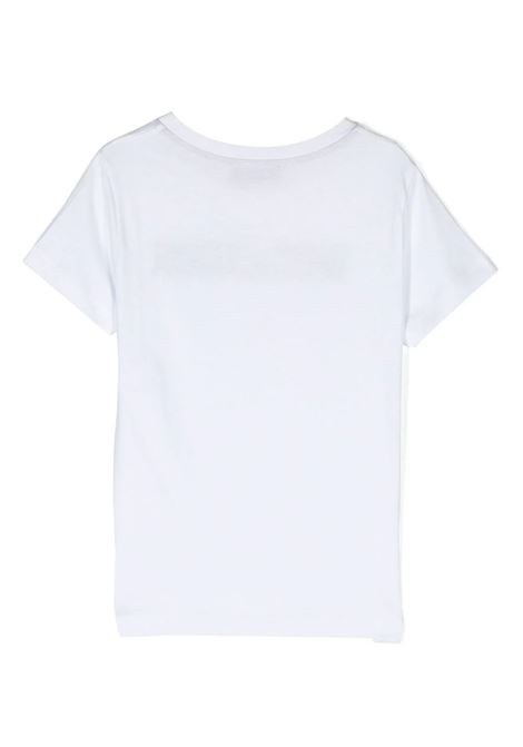 White T-Shirt With Black Logo MISSONI KIDS | MT8P31-J0177100