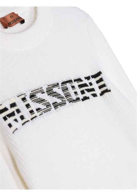 Pullover Bianco Con Logo MISSONI KIDS | MT9A60-W0012100NE