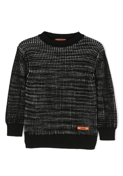 Black and White Wool Pullover MISSONI KIDS | MT9P30-W0012930BC