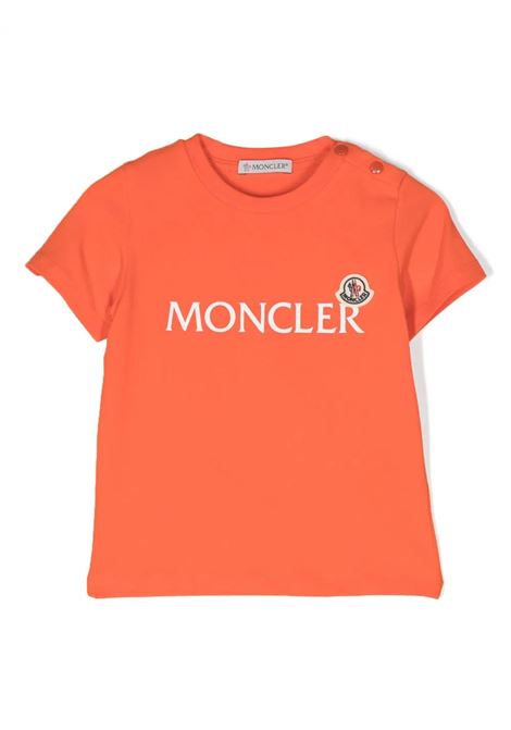 T-Shirt Arancione Con Logo MONCLER ENFANT | 8C000-12 8790M335