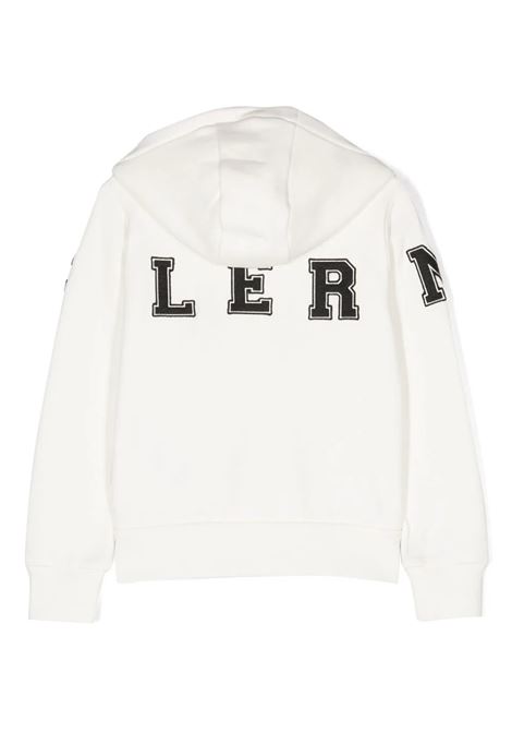 White Zip-Up Hoodie with Embroidered Logo MONCLER ENFANT | 8G000-04 899PS034