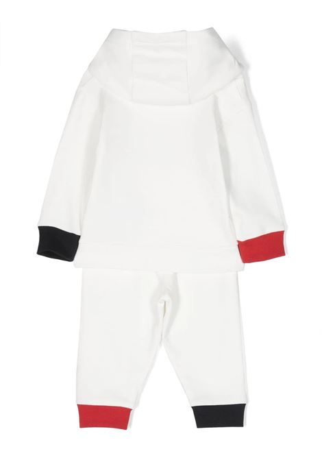 White Logo Sweatsuit Set With Red And Blue Insert MONCLER ENFANT | 8M000-19 80996034