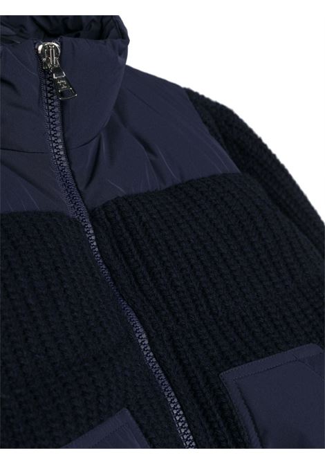 Navy Blue Wool Padded Cardigan MONCLER ENFANT | 9B000-04 M1241750