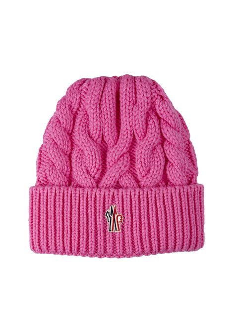 Pink Braided Wool Beanie MONCLER GRENOBLE | 3B000-14 M1172550