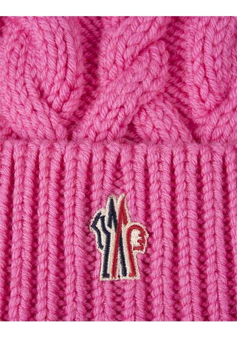 Pink Braided Wool Beanie MONCLER GRENOBLE | 3B000-14 M1172550