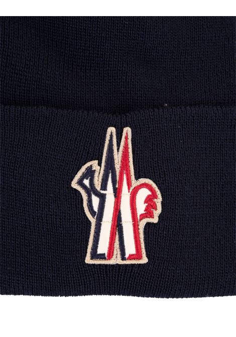 Navy Blue Pure Wool Hat MONCLER GRENOBLE | 3B100-00 09974778