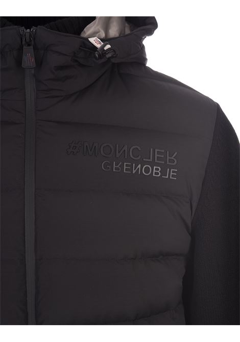 Black Padded Tricot Cardigan With Hood MONCLER GRENOBLE | 9B000-03 M1122999