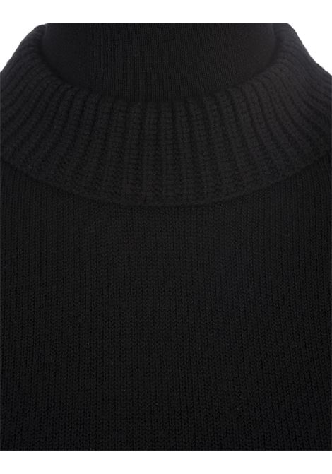 Black Turtleneck Sweater In Wool and Fleece MONCLER GRENOBLE | 9F000-03 A9462999