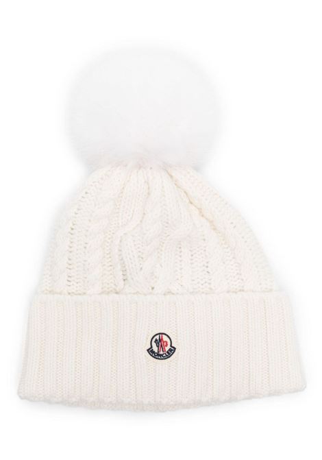 White Beanie With Pompon MONCLER | 3B000-85 M1127002