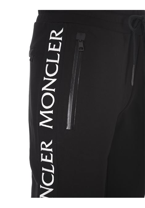 Pantaloni Sportivi Neri Con Bande Logo In Gros Grain MONCLER | 8H000-11 V8183999