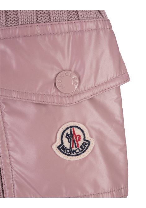 Padded Cardigan In Light Pink Wool MONCLER | 9B000-24 M113151A