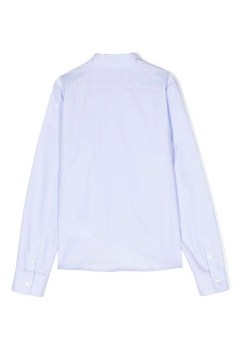 Light Blue Oxford Cotton Shirt With Teddy Patch MOSCHINO KIDS | H8C002LNE0640093