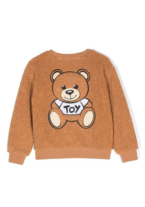 Moschino Teddy Bear Sweatshirt In Caramel Colour MOSCHINO KIDS | HMF06BLIA0020093
