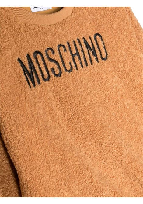 Moschino Teddy Bear Sweatshirt In Caramel Colour MOSCHINO KIDS | HMF06BLIA0020093