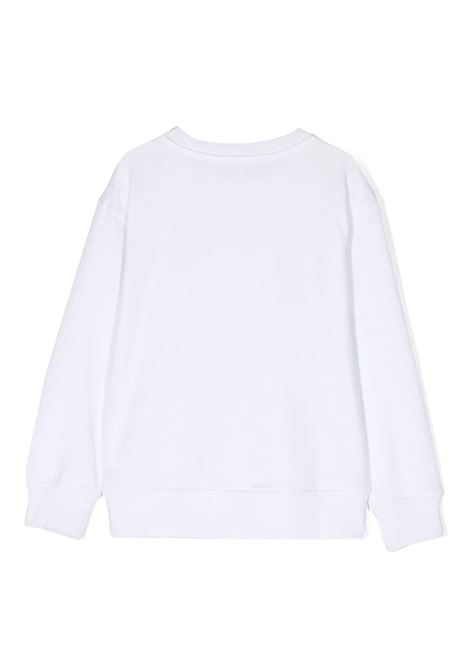 Teddy Friends Sweatshirt In White Cotton MOSCHINO KIDS | HNF07HLA5810101
