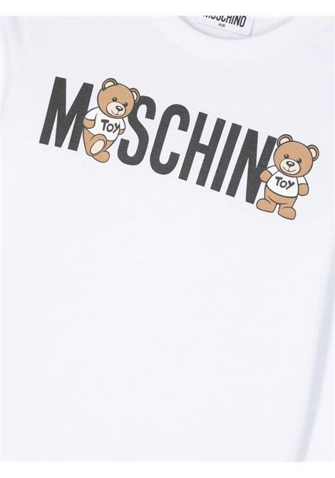 T-Shirt Bianca Con Stampa Moschino Teddy Bear MOSCHINO KIDS | HUO00RLAA2010101