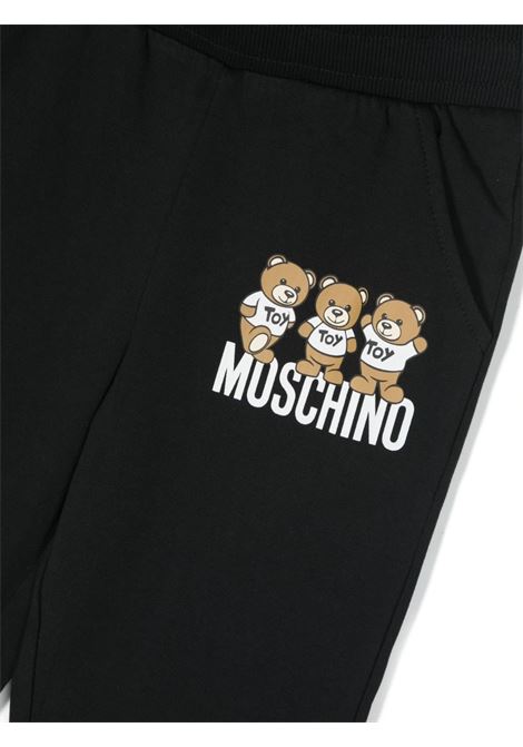 Joggers Neri Con Stampa Teddy Friends MOSCHINO KIDS | HUP079LCA4060100