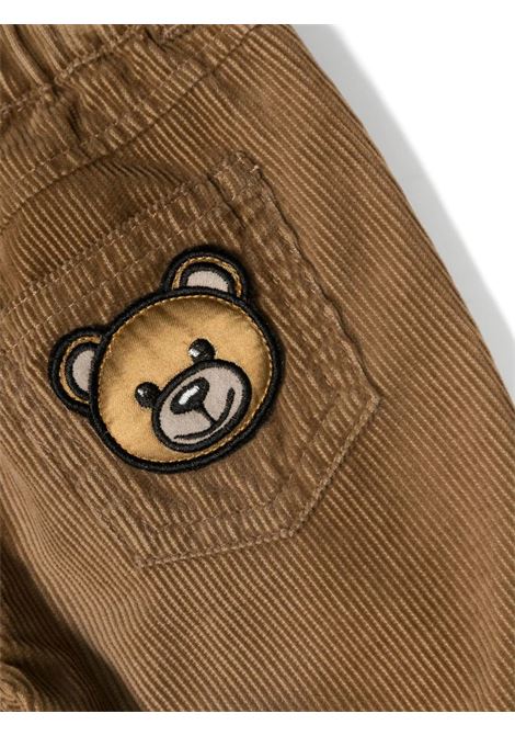 Brown Corduroy Trousers With Teddy Patch MOSCHINO KIDS | MMP041N0Z7920279