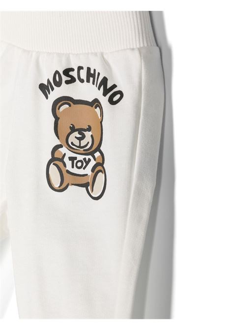 Moschino Teddy Bear Tracksuit In White Fleece MOSCHINO KIDS | MRK02PLCA6310063