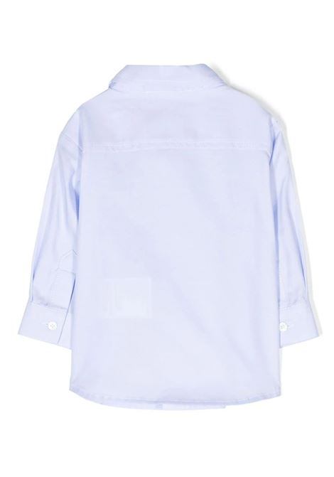 Light Blue Oxford Cotton Shirt With Teddy Patch MOSCHINO KIDS | MSC002LNE0640093