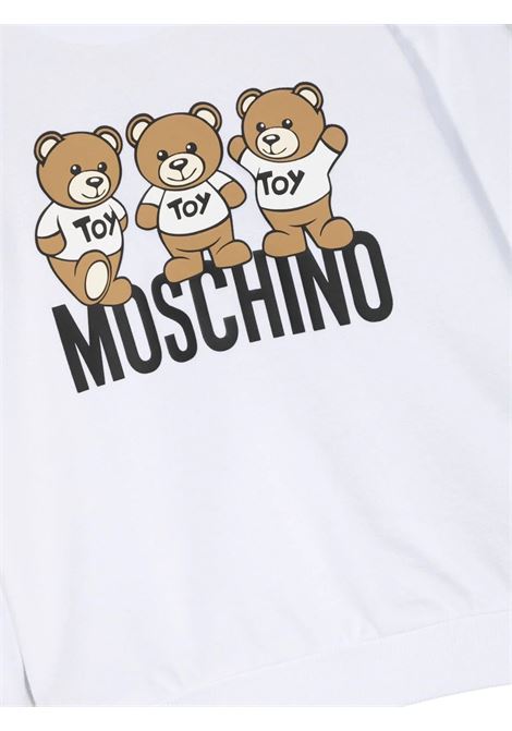 Moschino Teddy Friends Sweatshirt In White MOSCHINO KIDS | MSF04QLCA6010101