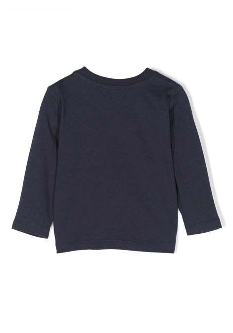 Blue Teddy Logo Long Sleeve T-Shirt MOSCHINO KIDS | MTO00DLAA0140016