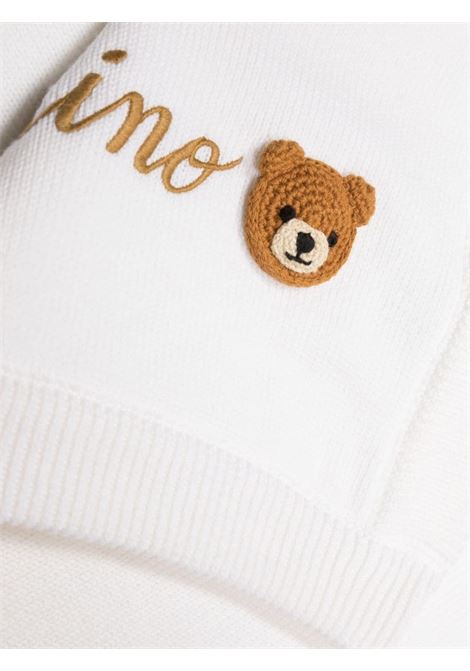 White Moschino Teddy Bear Blanket MOSCHINO KIDS | MUB00DLHE4510063