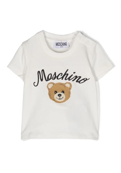 Moschino Teddy Bear T-Shirt in White MOSCHINO KIDS | MUM03OLBA3810063