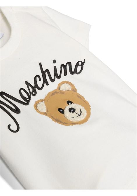Moschino Teddy Bear T-Shirt in White MOSCHINO KIDS | MUM03OLBA3810063