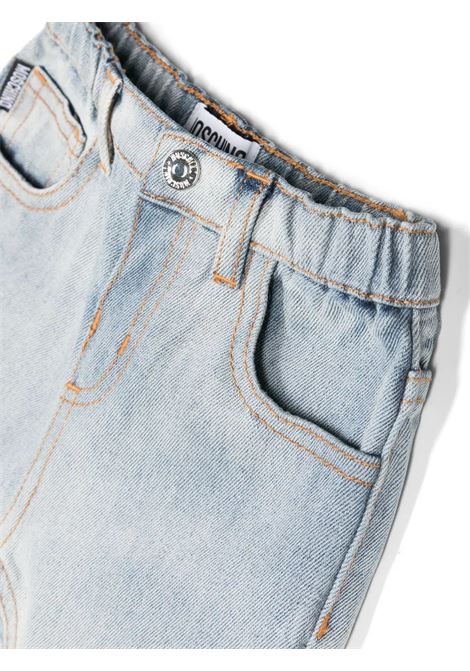Jeans In Denim Chiaro Con Patch Moschino Teddy Bear MOSCHINO KIDS | MUP04IL0E0140504