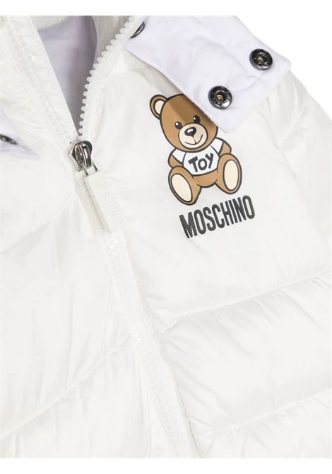 Moschino Teddy Bear Down Jacket In White Nylon MOSCHINO KIDS | MUS02FL3A2210063