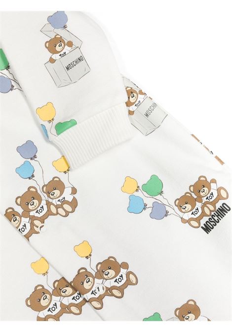 White Romper With All-Over Print MOSCHINO KIDS | MUT03MLCB3883437