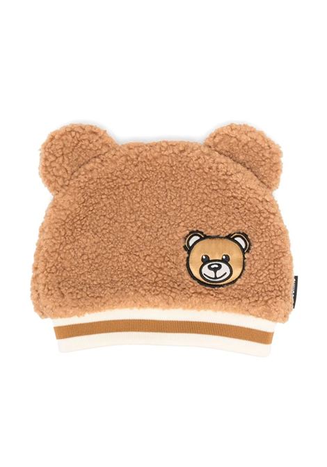 Moschino Teddy Bear Beanie In Brown MOSCHINO KIDS | MUX04ILIA0020093