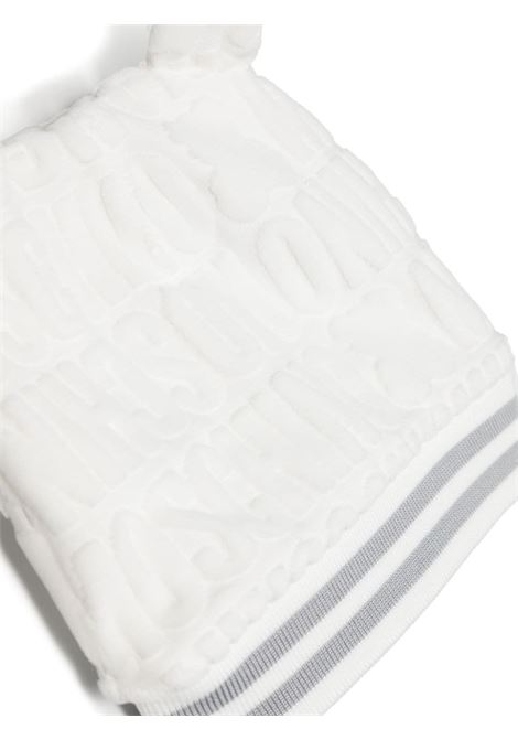 Set Tutina e Cappello Bianco Con Logo Jacquard MOSCHINO KIDS | MUY05HLGB1010063