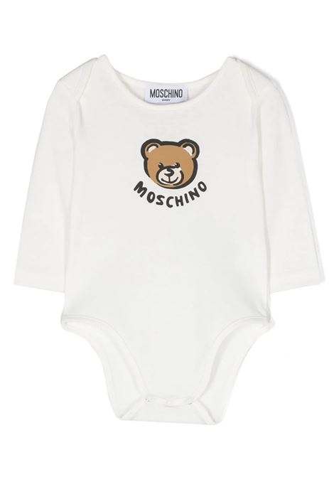 Body Moschino Teddy Bear In Jersey Bianco MOSCHINO KIDS | MUY05ILAA3610063