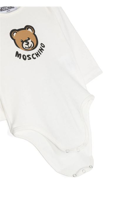 Body Moschino Teddy Bear In Jersey Bianco MOSCHINO KIDS | MUY05ILAA3610063