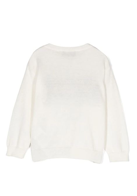 White Teddy Bear Sweater MOSCHINO KIDS | MWW00JLHE4310063