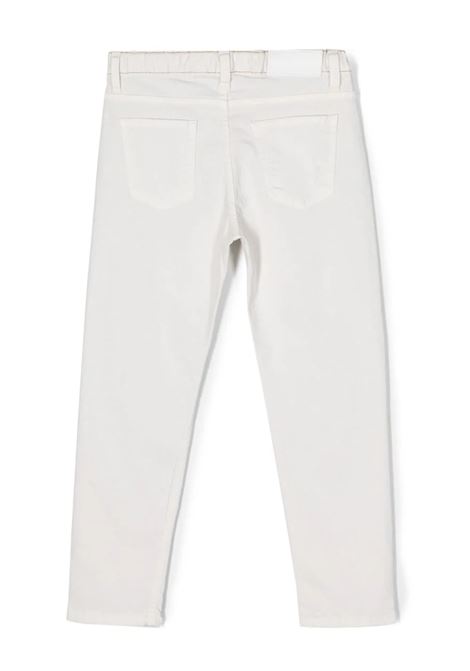 Cream Trousers With Abrasions MSGM KIDS | F3MSJBDP134013