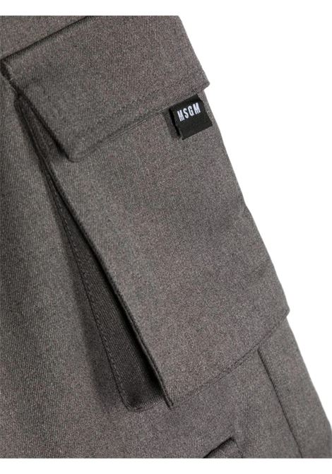 Grey Cargo Trousers MSGM KIDS | F3MSJBPA156100