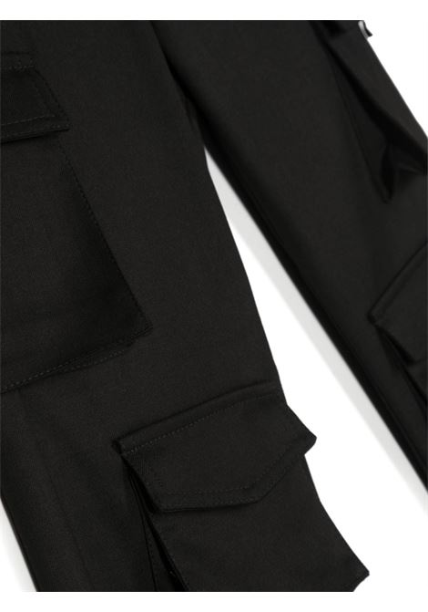 Black Cargo Trousers MSGM KIDS | F3MSJBPA156110