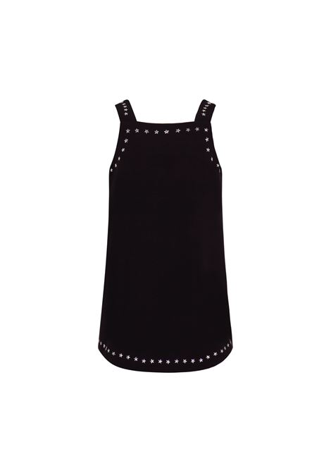Black Sleeveless Dress With Studs MSGM KIDS | F3MSJGDR218110