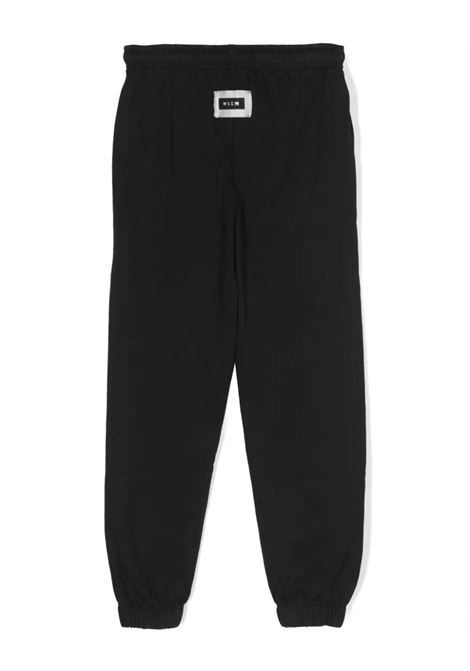 Black Joggers With Logo Patch On The Back MSGM KIDS | F3MSJUFP178110