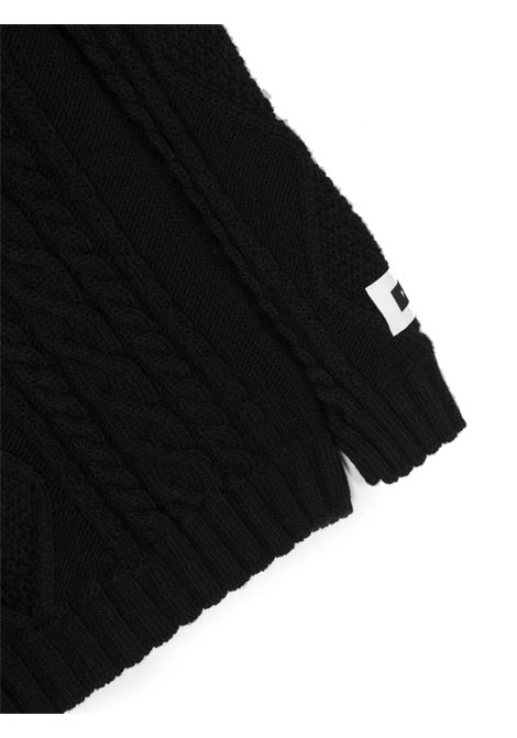 Black Cable Knit Pullover MSGM KIDS | F3MSJUJP183110