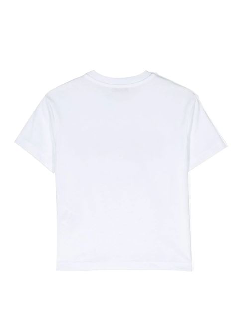 White T-Shirt With Brushed Logo MSGM KIDS | F3MSJUTH011001