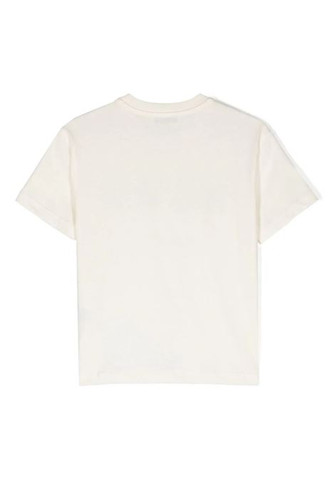 T-Shirt Crema Con Logo Pennellato MSGM KIDS | F3MSJUTH011013