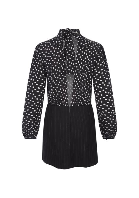 Black Mini Dress With Polka Dot Pattern MSGM | 3541MDA33-23765199
